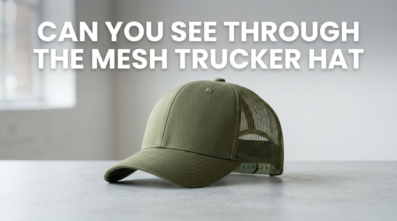 Professional photography for article: Can You See Through The Mesh Trucker Hat. High quality trucker hat on minimalist background.